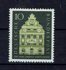 Federal Republic of Germany MiNr 279 clean mint ** with plate flaw PF I