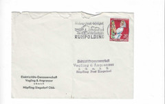 GERMANY 1959 Cover sent from Ruhpolding to Hopfling – slogan cancel; creased