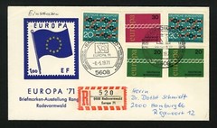 1971 Germany Postal History Cover Europa Cachet sc 1064+1065+1054