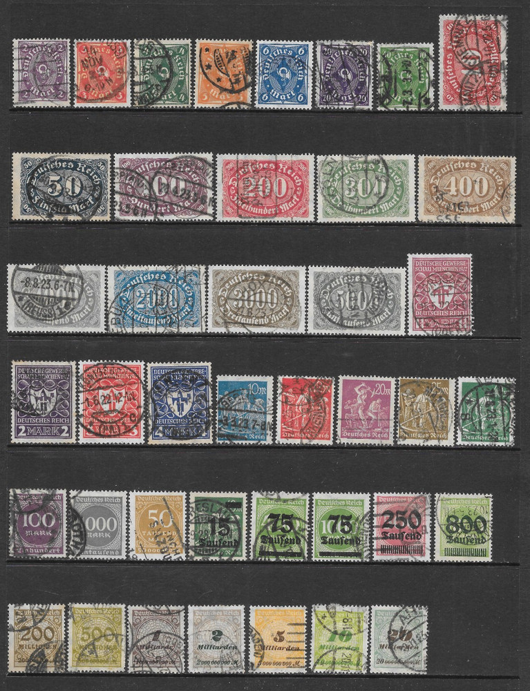 GERMANY VARIOUS USED ISSUES 1922 – 1923