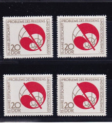 DDR MNH ** 1877 SC 1490 Problems with Freedom and Socialism 4x