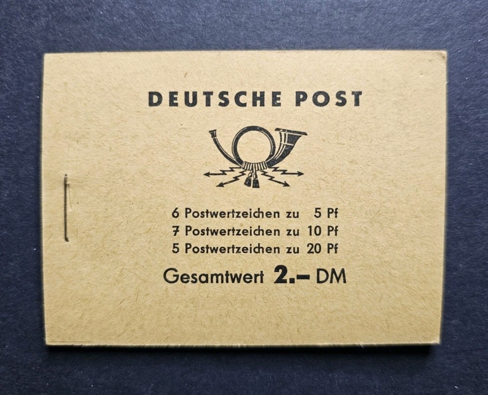 Germany Stamps – 1960 DDR East Germany MH-MiNr. 3. Stamp Booklet. MNH