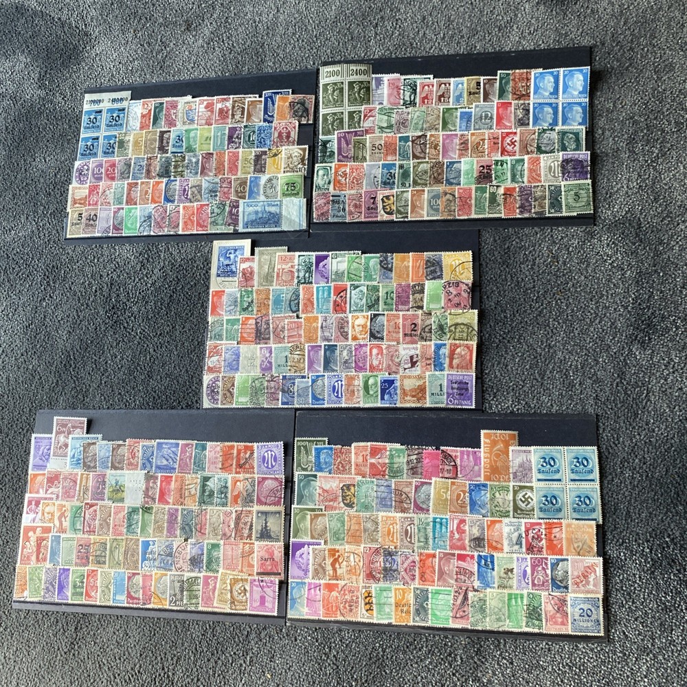 Early German Stamps Job Lot comes with cards buy as seen