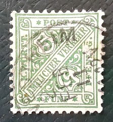 WURTTENBERG Germany 1906 5Pf Used AMTLICHER Official State Scott O122 VF 9567