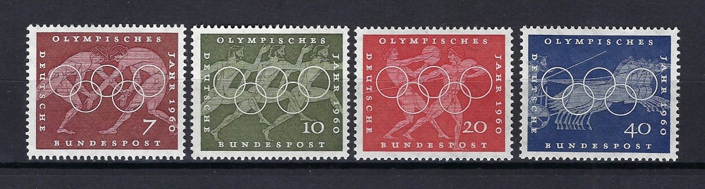 Germany Stamps SG 1246-1249 Sc 813-816 Rome Summer Olympics 1960 MNH